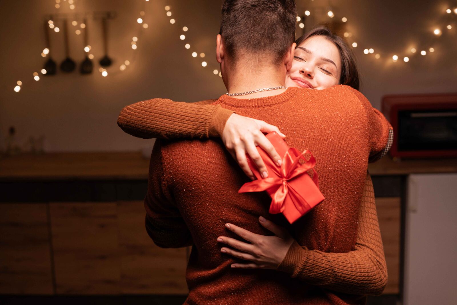 Couple celebrating their anniversary at a special dinner